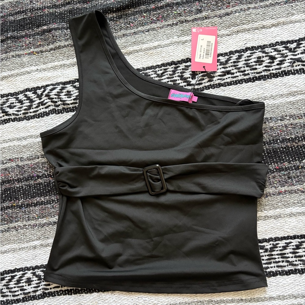 Black Buckle Top